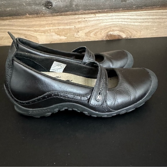 Merrell Womens Size 9.5 US Mary Jane Plaza Bandeau Black  Leather Comfort Shoes - Picture 5 of 10